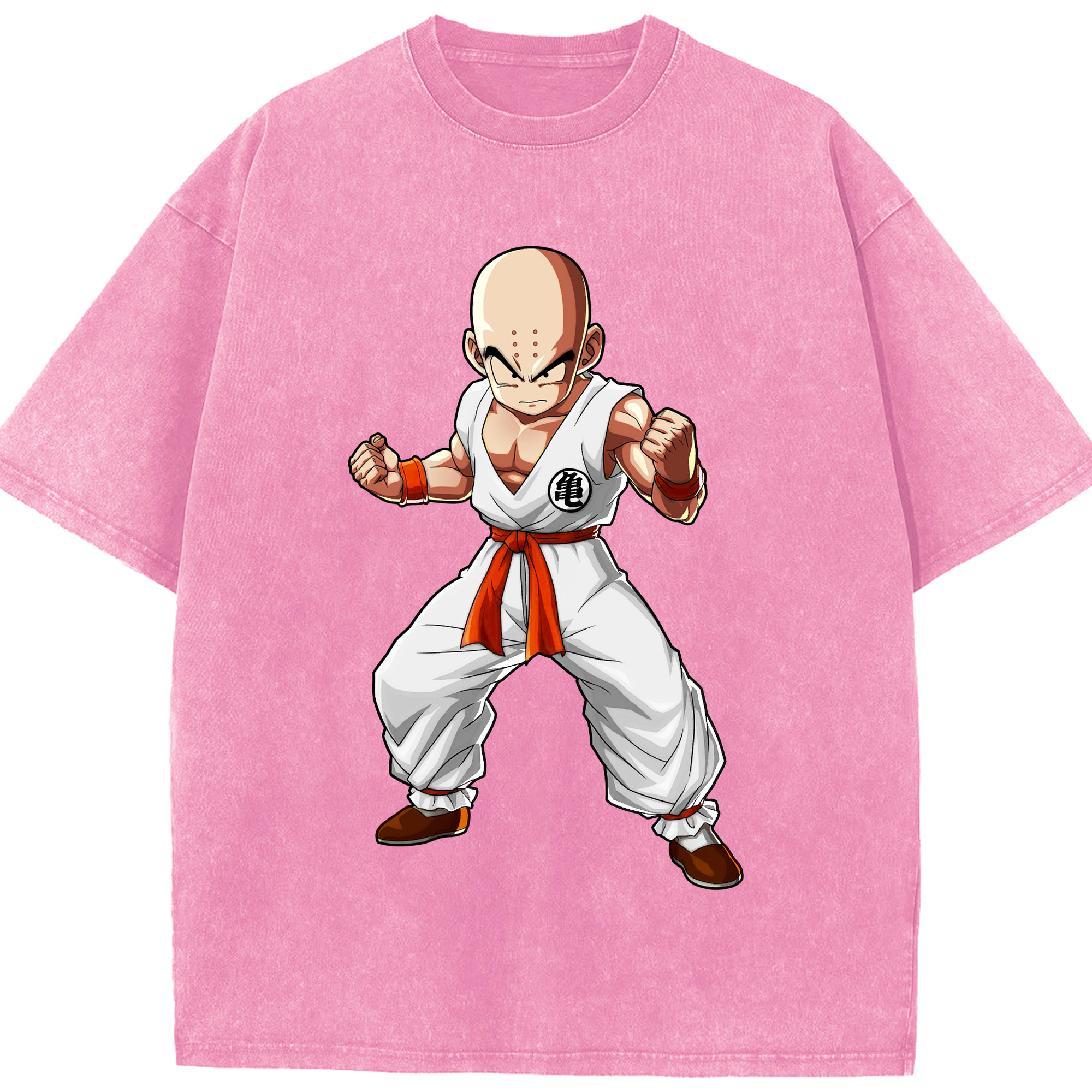 （画像用） ドラゴンボール クリリン DRAGON BALL krillin 綿100% ヴィンテージ風 半袖Tシャツ（フロントプリント）